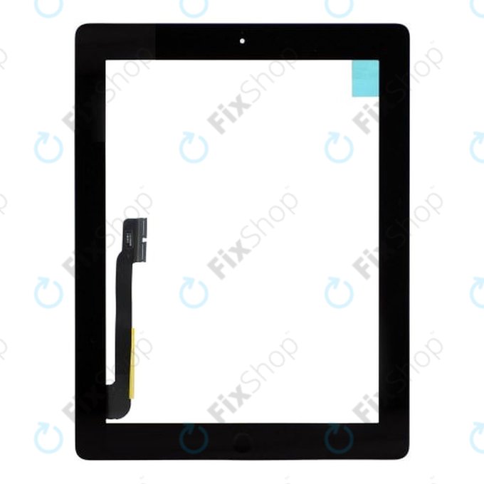Apple iPad 3, iPad 4 - Érintőüveg + Home/Kezdőlap gomb (Black)