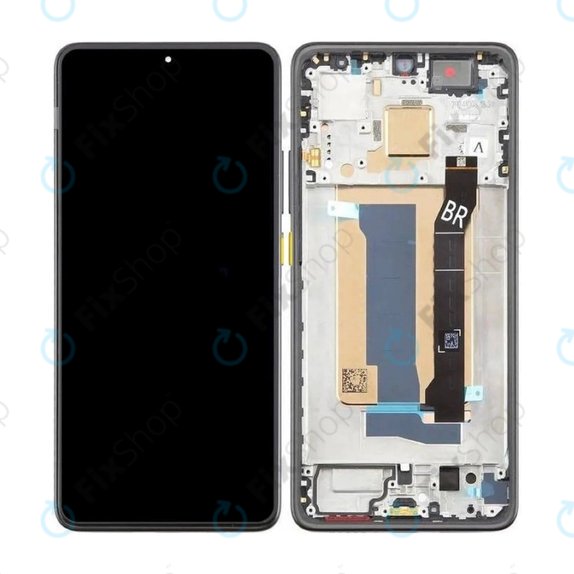 Kijelző Xiaomi Poco X7 Pro, Érintőüveg kerettel, Yellow, 56000100O1000, Genuine Service Pack