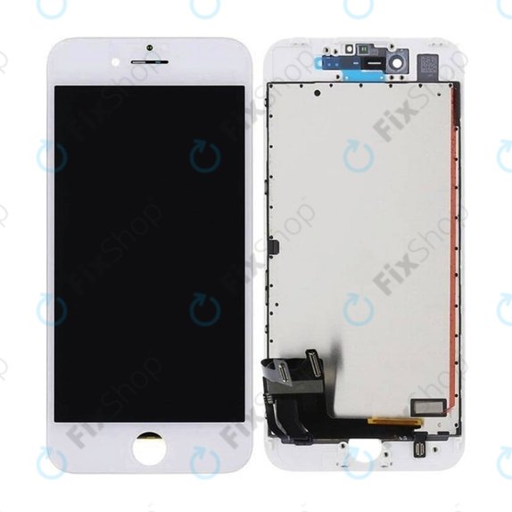 Kijelző In-Cell iPhone 7, White, Érintőüveg kerettel, FixPremium