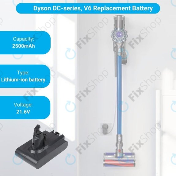 Dyson DC-series, V6 - Akkumulátor 965874-02 Li-Ion 21.6V 2500mAh HQ