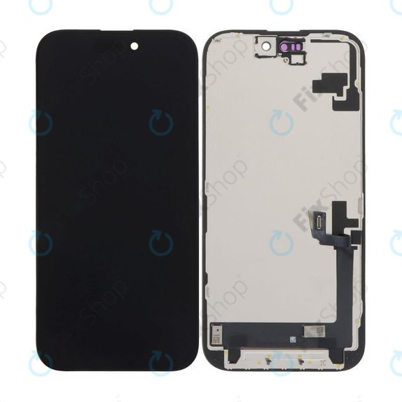 Kijelző In-Cell HD+ iPhone 16, Érintőüveg kerettel