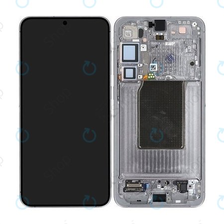 Samsung Galaxy S25 Plus - LCD Kijelző + Érintőüveg + Keret (Silver Shadow) - GH82-36368A Genuine Service Pack