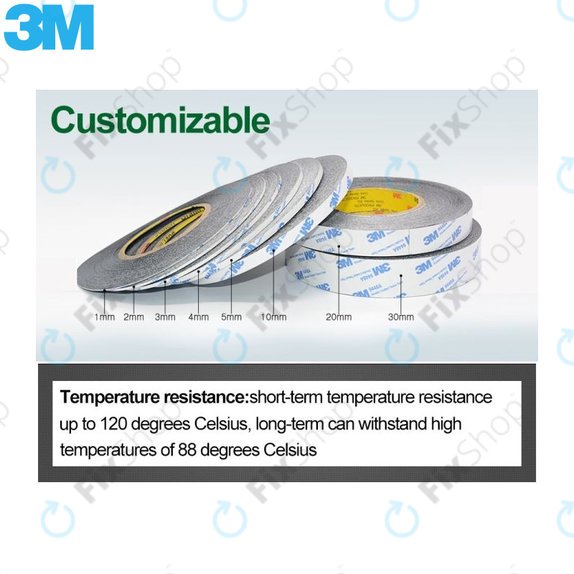 3M - Kétoldalú Ragasztó Szalag - 2mm x 50m (Fekete)