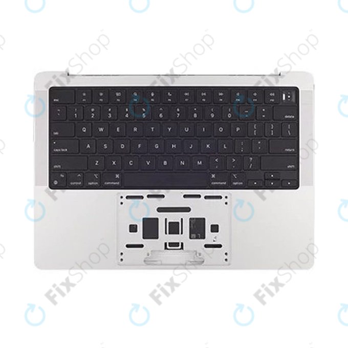 Felső billentyűzetkeret MacBook Pro 14", A2442 (2021), A2779 (2023), US billentyűzettel és akkumulátorral, Silver, 661-21973, Genuine Apple