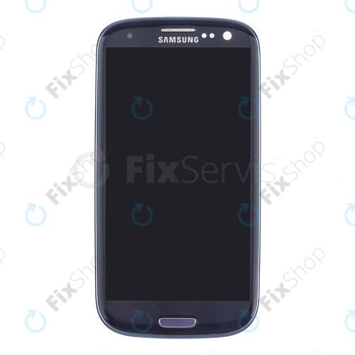 Samsung Galaxy S3 i9300 - LCD Kijelző + Érintőüveg + Keret (Pebble Blue) OLED