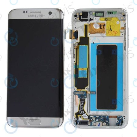 Samsung Galaxy S7 Edge G935F - LCD Kijelző + Érintőüveg + Keret (Black) - GH97-18533A, GH97-18594A, GH97-18767A Genuine Service Pack