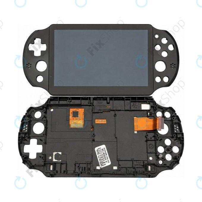 Sony Playstation Vita 1000 - LCD Kijelző + Érintőüveg + Keret (Black) Refurbished