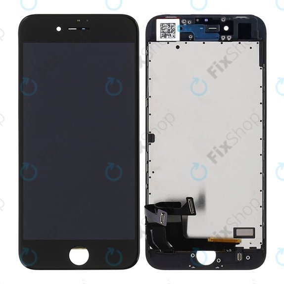 Kijelző iPhone 8, SE (2020), SE (2022), Black, Érintőüveg kerettel, Refurbished