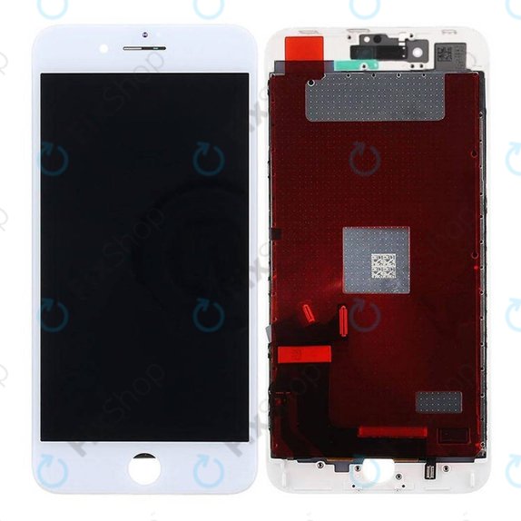 Kijelző iPhone 8 Plus, White, Érintőüveg kerettel, Refurbished