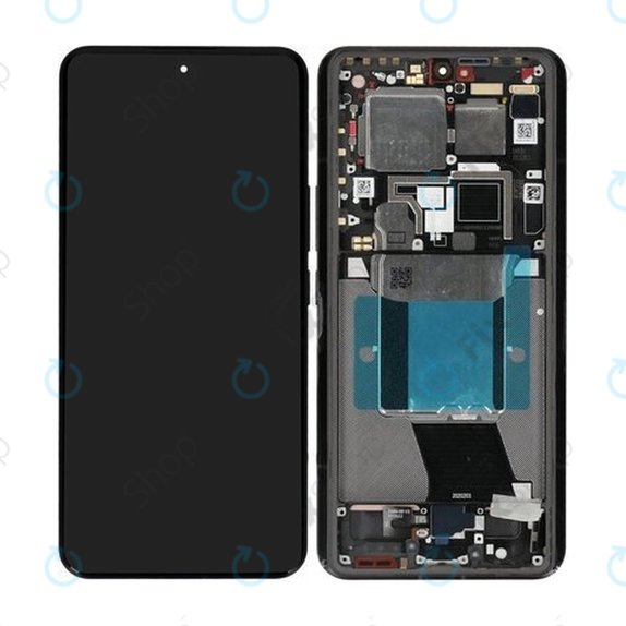 Xiaomi 14 Ultra - LCD Kijelző + Érintőüveg + Keret (Black) - 56000500N100 Genuine Service Pack