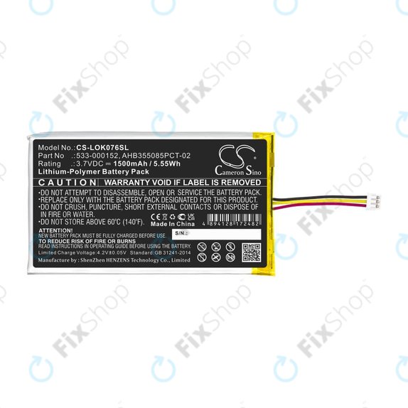 Akkumulátor Logitech G913, G913 TKL, G915, G915TKL, 1500mAh, Li-Pol, 3.7V, 533-000152, HQ
