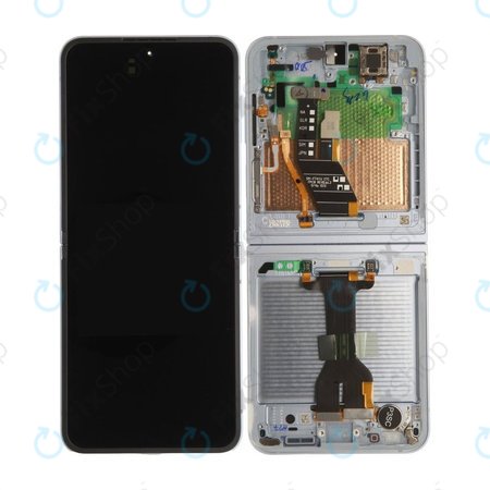 Samsung Galaxy Z Flip 6 F741B - LCD Kijelző + Érintőüveg + Keret (Light Blue) - GH82-35014C Genuine Service Pack