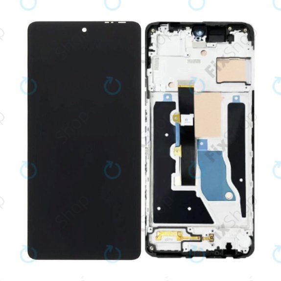 Infinix Note 30 Pro - LCD Kijelző + Érintőüveg + Keret (Magic Black) OLED