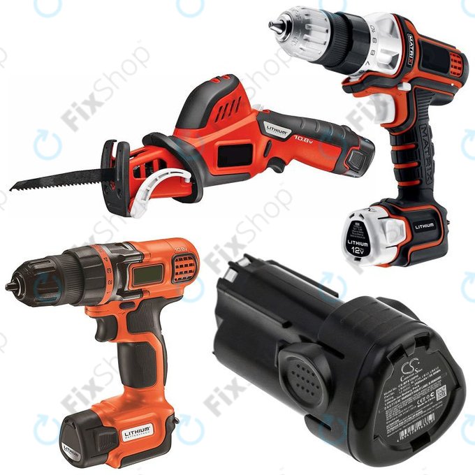 Akkumulátor Black & Decker EGBL108, BDCDMT112, 2500mAh, Li-Ion, 12V, LBXR12, BL1310, BL1510, LB12, HQ