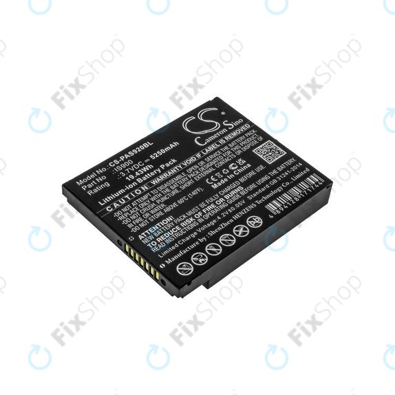 Akkumulátor Pax A920, A920c, 5250mAh, Li-Ion, 3.7V, IS900, HQ