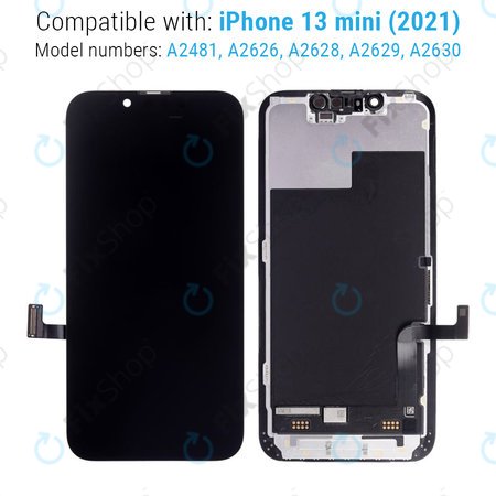 Apple iPhone 13 Mini - LCD Kijelző + Érintőüveg + Keret Refurbished