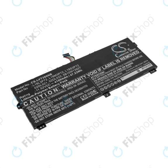 Akkumulátor Lenovo ThinkPad X390, Yoga X390, 4100mAh, Li-Pol, 11.52V, 02DL021, HQ