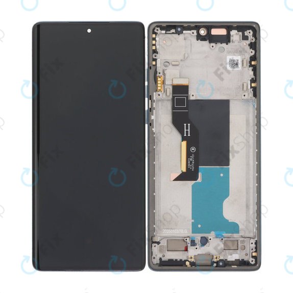Motorola Edge 50 Fusion - LCD Kijelző + Érintőüveg + Keret (Forest Blue) TFT
