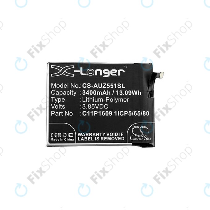 Asus Zenfone 3 Max ZC553KL (X00DD), 4 Max ZC554KL (X00ID) - Akkumulátor C11P1609 3400mAh HQ