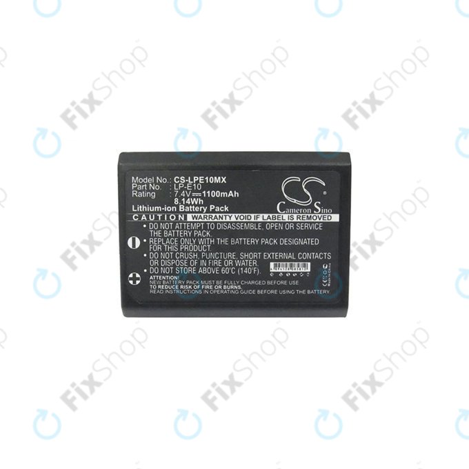 Canon EOS 1100D, 1200D, Kiss X50, Rebel T3, T5 - Akkumulátor LP-E10 Li-Ion 1100mAh HQ