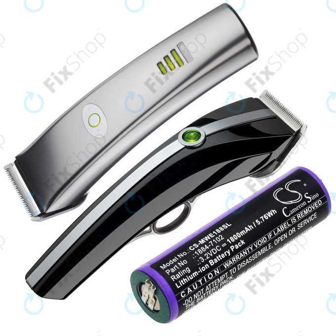 Akkumulátor Moser Ermila 1884, 1885, Wahl 1884 LI+PRO, Wahl Ermila 1884, 1885, 1800mAh, LiFePO4, 3.2V, -, HQ
