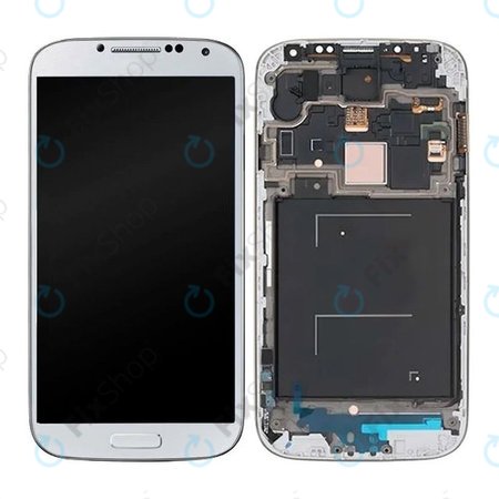 Samsung Galaxy S4 i9500 - LCD Kijelző + Érintőüveg + Keret (White Frost) OLED
