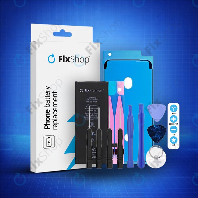 Apple iPhone 6S - Akkumulátor 1715mAh FixPremium + Ragasztó Akkumulátor Rögzítéshez + Ragasztó LCD Kijelzőhöz + Szerszámkészlet - Multipack