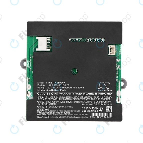 Akkumulátor Tineco iFloor S5, 4000mAh, Li-Ion, 21.6V, CL2019-6S1P-02A, HQ