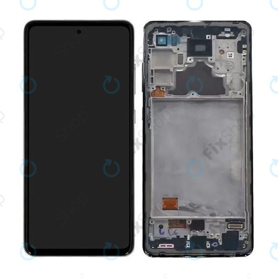 Samsung Galaxy A52 A525F, A526B - LCD Kijelző + Érintőüveg + Keret (Awesome White) - GH82-25524D, GH82-25526D, GH82-25754D, GH82-25602D Genuine Service Pack