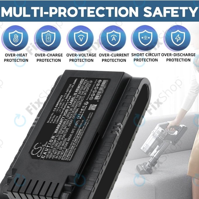 Samsung Jet 75, 75 Multi, 75 Premium, VS70, 90, VS9000 - Akkumulátor VCA-SBT90, VCA-SBT90E, DJ96-00221A Li-Ion 21.6V 2000mAh HQ