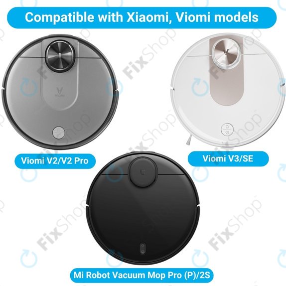 Pótalkatrész készletXiaomi Viomi V2, V2 Pro, V3, SE, Mi Robot Vacuum Mop Pro (P), 2S (1x Főkefe, 2x Szűrő, 2x Oldalkefe, 2x Felmosórongy)