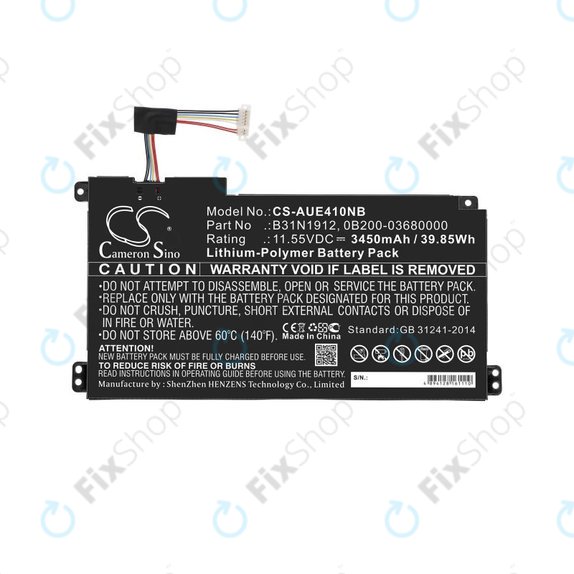 Akkumulátor Asus VivoBook 14 E410ma, F414ma, L410ma, 3450mAh, Li-Pol, 11.55V, B31N1912, HQ