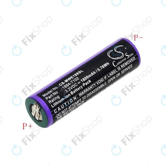Akkumulátor Moser Ermila 1884, 1885, Wahl 1884 LI+PRO, Wahl Ermila 1884, 1885, 1800mAh, LiFePO4, 3.2V, -, HQ
