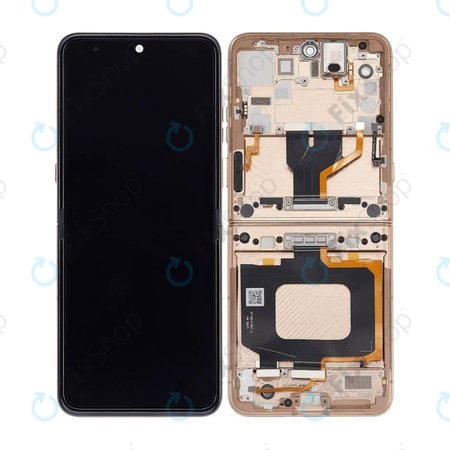Motorola Razr 60 Ultra - LCD Kijelző + Érintőüveg + Keret (Mountain Trail) - 5D68C29812 Genuine Service Pack