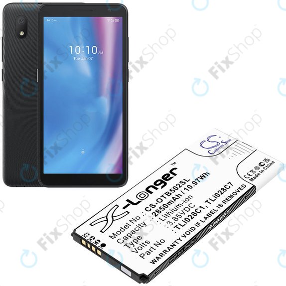 Akkumulátor Alcatel 1b 2020, Alcatel Ot-5002a, 2850mAh, Li-Ion, 3.85V, TLI028C1, HQ