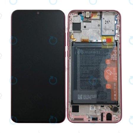Huawei Honor 20 Lite - LCD Kijelző + Érintőüveg + Keret + Akkumulátor (Phantom Red) - 02352QMU Genuine Service Pack