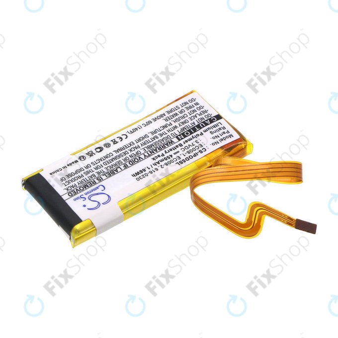 Akkumulátor Apple iPod Classic 6th Gen, iPod 5G, iPod Video, 450mAh, Li-Pol, 3.7V, EC008, HQ