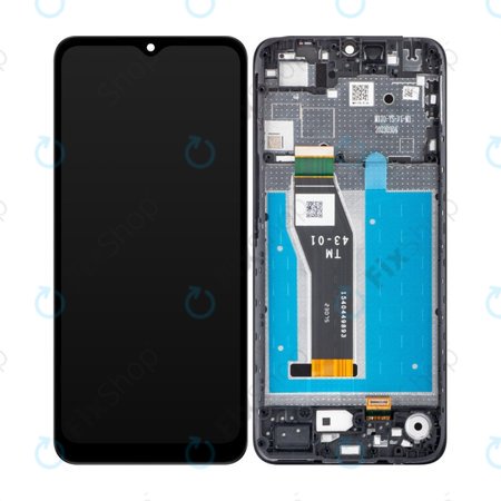 Motorola Moto E13 - LCD Kijelző + Érintőüveg + Keret (Cosmic Black) TFT
