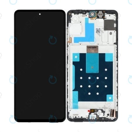 Samsung Galaxy M55 M556B - LCD Kijelző + Érintőüveg + Keret (Black) - GH81-25791A Genuine Service Pack