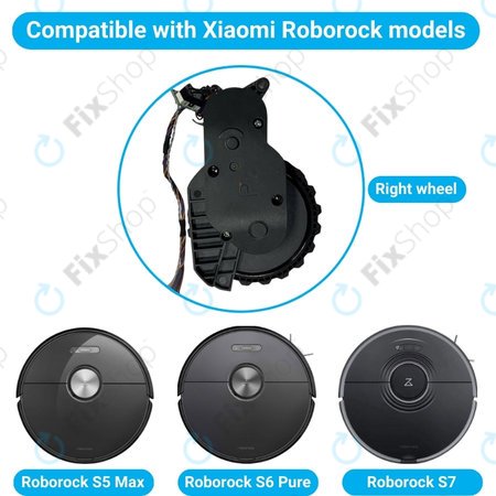 Xiaomi Roborock S5 Max, S6 Pure, S7 - Kerék Motorral (Jobb) (Fekete)