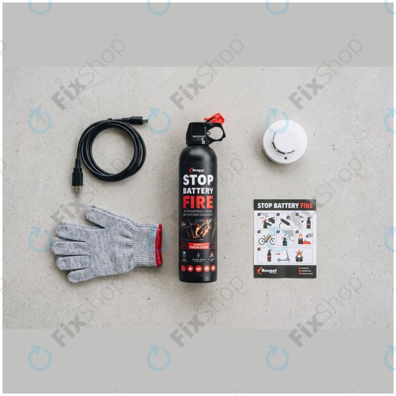 Bonpet Tűzoltó spray lítium akkumulátorokhoz, 500 ml, E-Bike & Scooter Edition