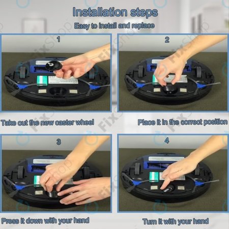 Eufy Robovac-series - Első Kerék (Fekete)