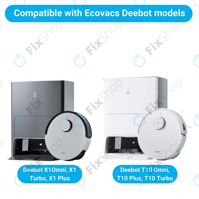 Pótalkatrész készlet Ecovacs X1 Omni, T10 (1x Főkefe, 2x Szűrő, 2x Oldalkefe, 4x Felmosórongy, 2x Porzsák)