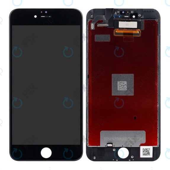 Kijelző iPhone 6S Plus, Black, Érintőüveg kerettel