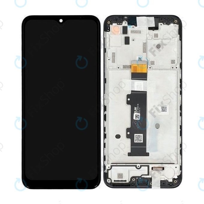 Motorola Moto G30 XT2129 - LCD Kijelző + Érintőüveg + Keret (Phantom Black) - 5D68C18187 Genuine Service Pack