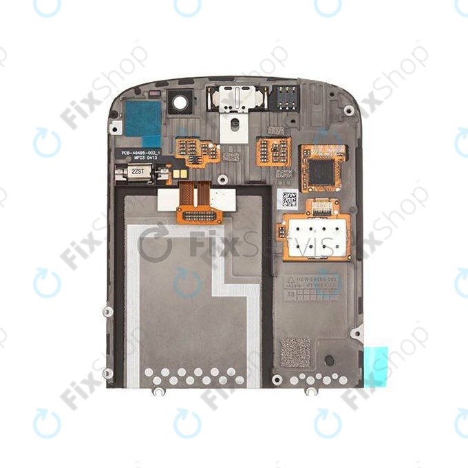 Blackberry Q10 - LCD Kijelző + Érintőüveg + Keret (Black) TFT