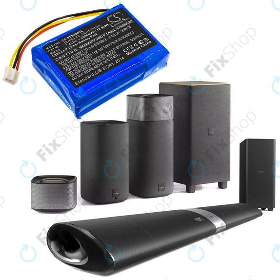 Akkumulátor Philips Fidelio B5/12, Fidelio HTL9100, Fidelio HTL9300, 2500mAh, Li-Pol, 7.4V, 104050-2S, HQ
