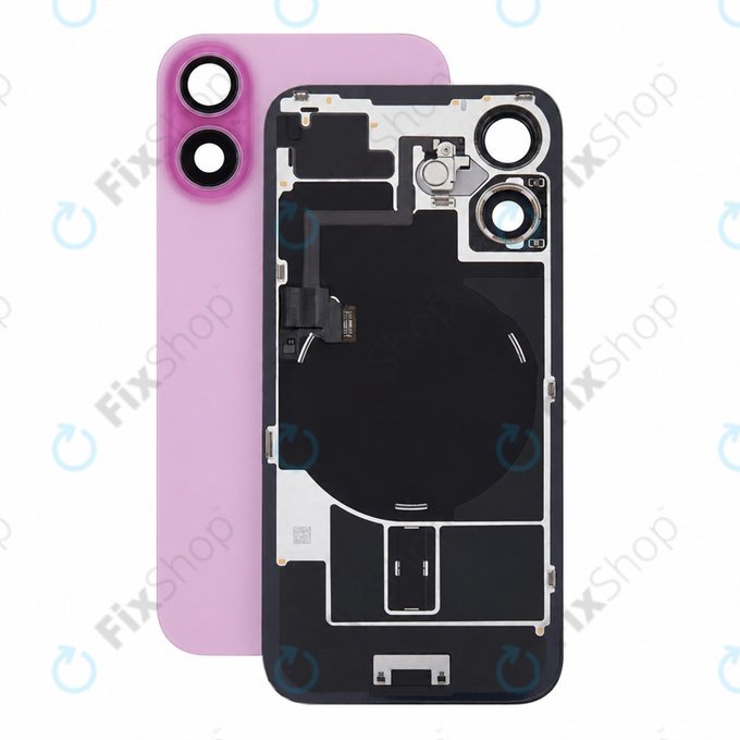 Hátsó ház üveg iPhone 16 készülékhez, Pink, Pulled A
