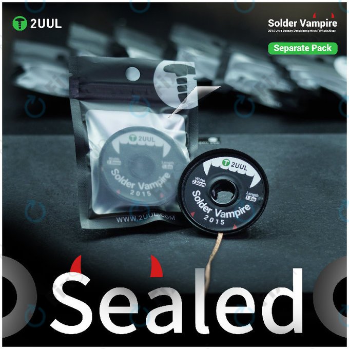 Nagy sűrűségű ónszippantó szalag, Solder Vampire, 2UUL DW16, egyedi csomagolás, 10 tekercs/doboz