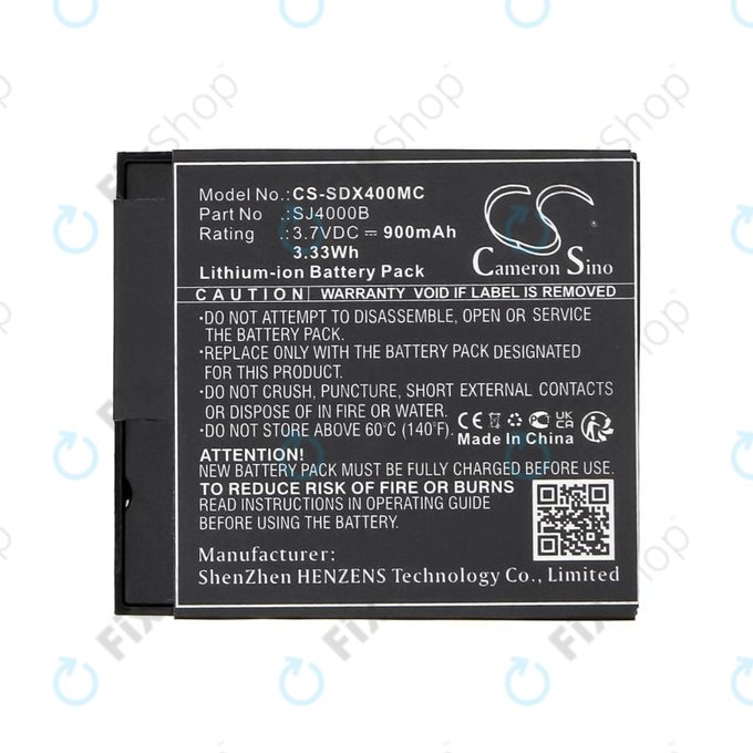 Akkumulátor SJCAM SJ4000, SJ5000, 900mAh, Li-Ion, 3.7V, SJ4000B, HQ